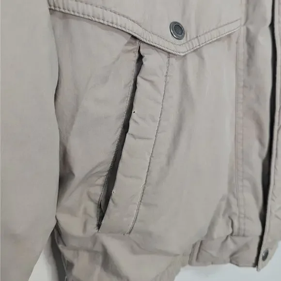 Member's Only Vintage 80s Tan Collared Full Zip Puffer Jacket Size 40 Medium - Picture 3 of 11